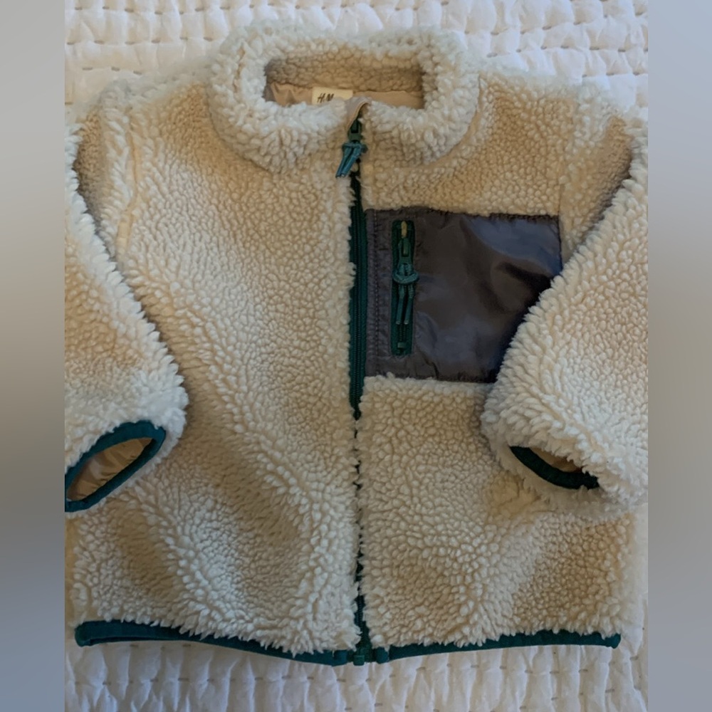 H&M baby Sherpa fleece jacket 9 months